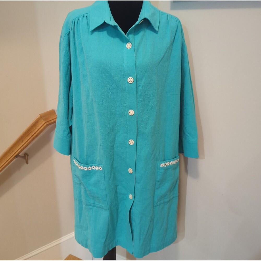 NWT Vintage The Tog Shop Duster Housecoat Robe 2X Plus Size 100% Cotton Y2K